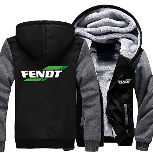 Herren Hoodie Sweatshirt Kapuzenjacke Voller Reißverschluss Jacke Für FENDT Druck Mit Kapuzen Mäntel Herbst Winter Warme Dickes Langarm Pullover Jacke,A,S von RWRAPS