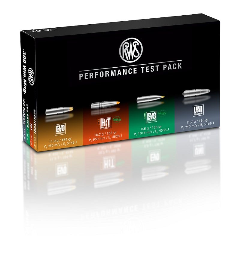RWS Performance Test Pack .300 Win.Mag. 4x5 Schuss RWS Performance Test Pack .300 Win.Mag. 4x5 Schuss von RWS
