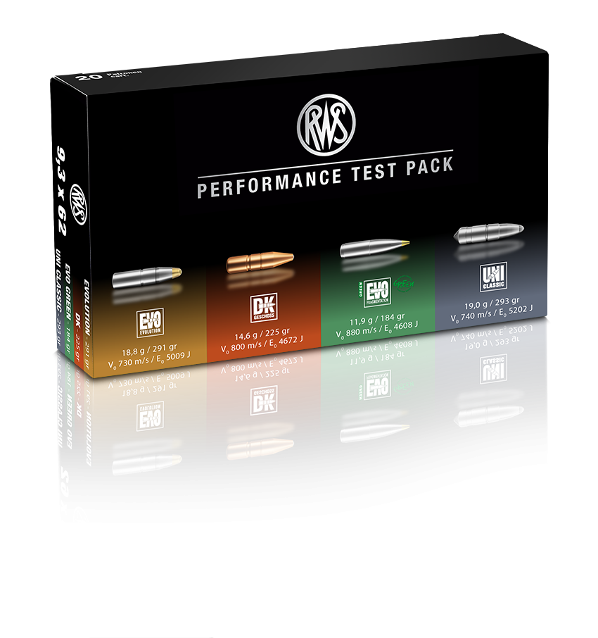 RWS Performance Test Pack 9,3x62 4x5 Schuss RWS Performance Test Pack 9,3x62 4x5 Schuss von RWS