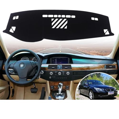 RXPIHRO Auto Armaturenbrett Matte Vermeiden Licht Pad Instrument Plattform Schreibtisch Abdeckung Matte Dash Protective, für BMW 5er E60 2004-2010 von RXPIHRO