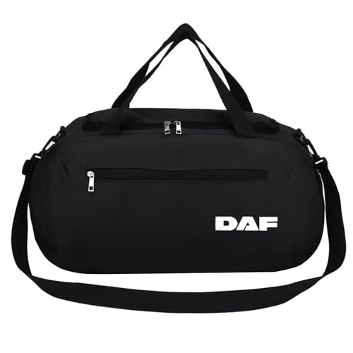 Reisetasche für D.A.F, mit Schuhfach und Nassfach, Weekender für Reisen, Sport, Fitness, Sporttasche(Black) von RYNDEX