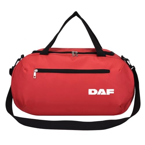 Reisetasche für D.A.F, mit Schuhfach und Nassfach, Weekender für Reisen, Sport, Fitness, Sporttasche(Red) von RYNDEX