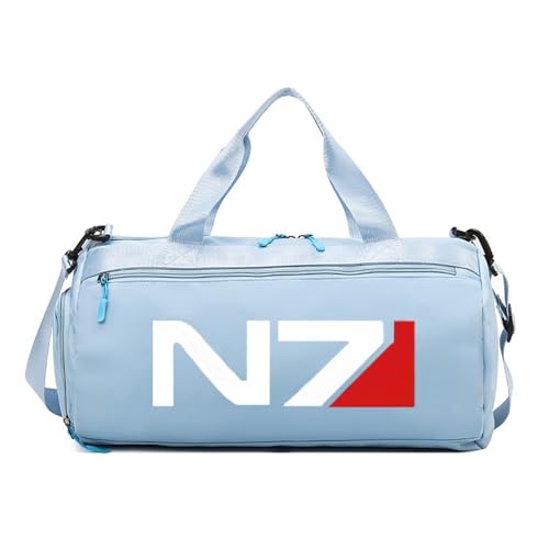 Reisetasche für N.7, mit Schuhfach und Nassfach, Weekender für Reisen, Sport, Fitness, Sporttasche(Blue) von RYNDEX