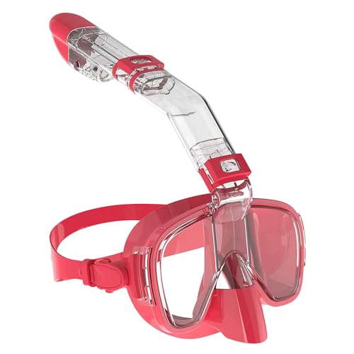 Schwimmbrille Erwachsene, Schnorchel und Anti-Leck Taucherbrille, Schnorchelset Maske für Erwachsene Jungen Mädchen -Red ||L von RYNDEX