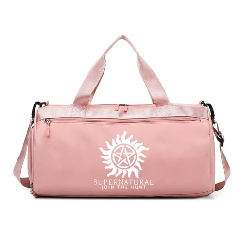 Sporttasche Reisetasche Super.Natur-al, Reise Tasche Herren Damen, für Camping, Reisen, Fitness, Sporttasche(Pink) von RYNDEX