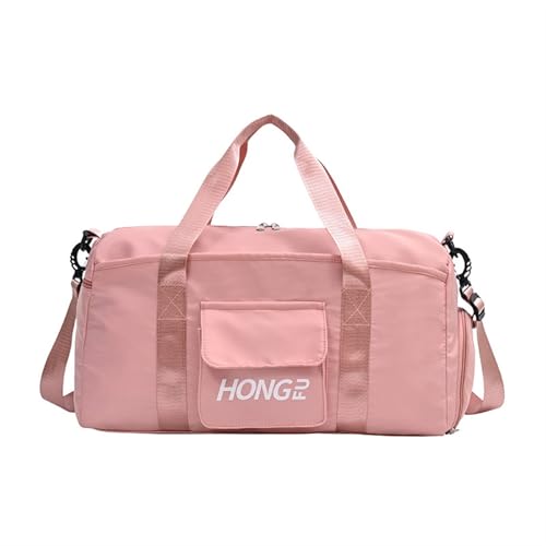 Ultraleicht Reisetasche, mit Schuhfach und Nassfach, für Weekender Gym, Reise, Sporttasche(Pink) von RYNDEX