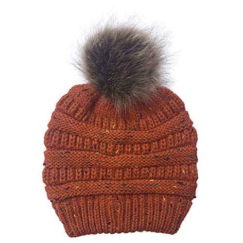 RYTEJFES Damen Mütze Winter Beanie Elegante Gefütterte Wintermütze Warme Baumwolle Mützen Mütze Weichem Winter Strickmützen Sport Blau Winter Cap Beige Pink Chemo Haube Wollmütze von RYTEJFES