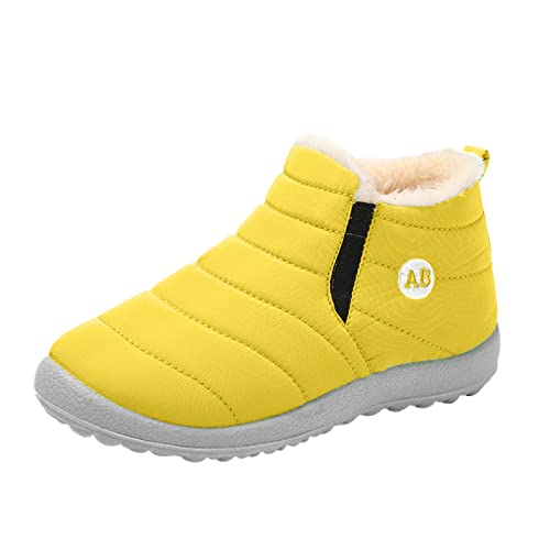 RYTEJFES Kinderschuhe Wasserdicht Gefüttert Wasserdicht Warm Winterstiefel Bequem Outdoor Schneestiefel Schneeschuhe rutschfest Winterschuhe 34 33 Schneeboots 37 36 Snow Boots 35 Regenstiefel von RYTEJFES