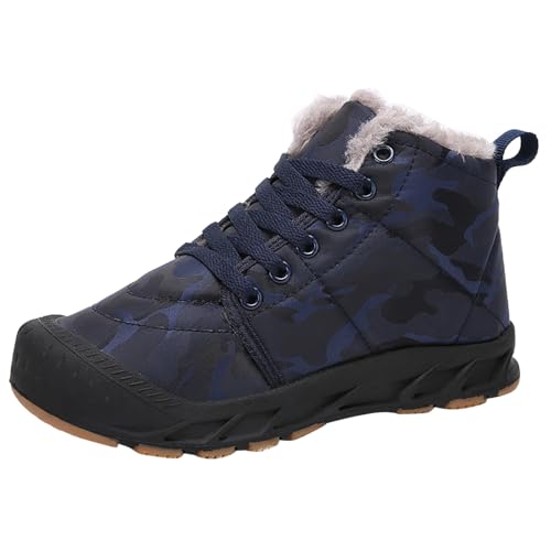 RYTEJFES Kinderschuhe Wasserdicht Outdoor Bequem rutschfest Schneestiefel Gefüttert Wasserdicht Schneeschuhe Winterschuhe Warm Winterstiefel 35 36 Wanderschuhe 37 34 Regenstiefel 33 Boots von RYTEJFES