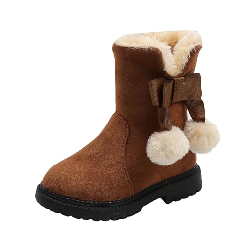 RYTEJFES Kinderschuhe Wasserdicht Warm Gefüttert Wasserdicht Winterschuhe Bequem Outdoor Schneestiefel Schneeschuhe rutschfest Winterstiefel 34 37 Regenstiefel 33 35 Schneeboots 36 Wanderschuhe von RYTEJFES