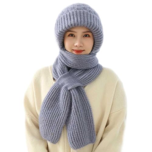 RYTEJFES Mützen Damen Warme Baumwolle Winter Wintermütze Gefütterte Elegante Mützen Mütze Weichem Beanie Strickmützen Blau Schwarz Damenmützen Grau Sport Beige Haube Winter Cap von RYTEJFES