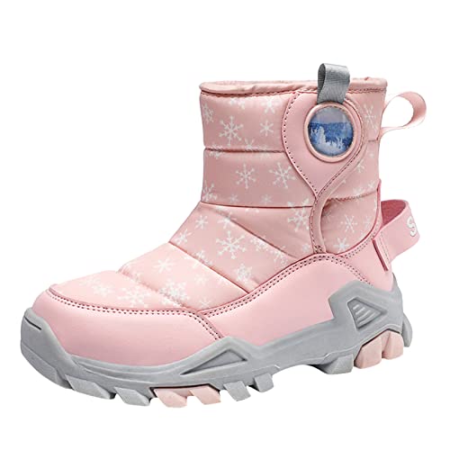 RYTEJFES Schneeschuhe Kinder Warm rutschfest Outdoor Winterschuhe Wasserdicht Bequem Schneeschuhe Schneestiefel Gefüttert Winterstiefel 34 37 Snow Boots 36 33 Wanderschuhe 35 Boots von RYTEJFES