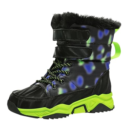 RYTEJFES Schneestiefel Jungen Mädchen Gefüttert Warm Outdoor Winterschuhe Bequem rutschfest Schneestiefel Winterstiefel Wasserdicht Schneeschuhe 36 33 Snow Boots 37 34 Regenstiefel 35 Wanderschuhe von RYTEJFES