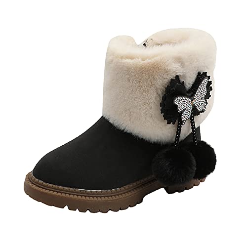 RYTEJFES Winterschuhe Mädchen Jungen Outdoor Bequem Gefüttert Winterstiefel rutschfest Wasserdicht Schneeschuhe Winterschuhe Warm Schneestiefel 36 35 Regenstiefel 33 34 Schneeboots 37 Snow Boots von RYTEJFES