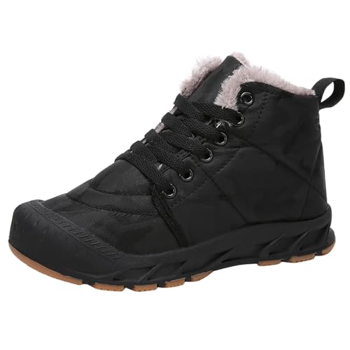 RYTEJFES Winterstiefel Jungen Mädchen Bequem Gefüttert Outdoor Schneeschuhe rutschfest Warm Schneestiefel Winterschuhe Wasserdicht Winterstiefel 35 36 Snow Boots 33 34 Boots 37 Wanderschuhe von RYTEJFES