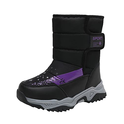 RYTEJFES Winterstiefel Jungen Mädchen Wasserdicht Warm Outdoor Winterschuhe Bequem Gefüttert Schneestiefel Winterstiefel rutschfest Schneeschuhe 33 36 Snow Boots 37 35 Wanderschuhe 34 Boots von RYTEJFES