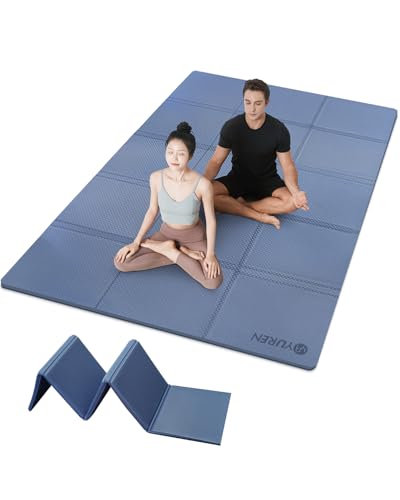 RYTMAT Yogamatte Faltbar Groß 200×130cm TPE 10mm Dicke Gymnastikmatte Faltbar Rutschfest Fitnessmatte für Yoga und Gymnastik zu Zuhause, Fitnessstudios, Reisen, Camping von RYTMAT