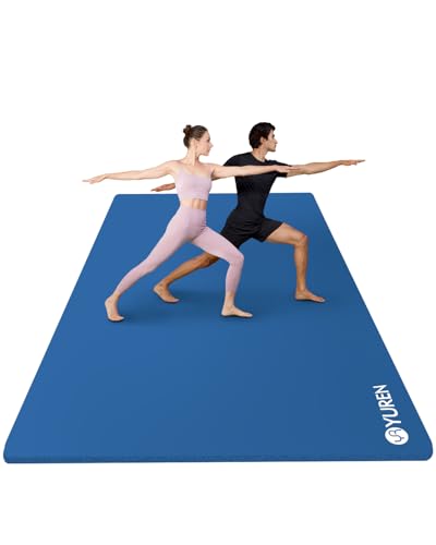 RYTMAT Yogamatte XXL Breit 200x130cm 10mm Dicke NBR Sportmatte Fitnessmatte Rutschfest Gymnastikmatte Groß für Pilates Gym Training von RYTMAT