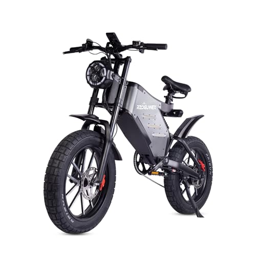 RZOGUWEX Elektrofahrrad, 20-Zoll-Offroad-EBIKE für Erwachsene mit abnehmbarem 48-V-25-Ah-Lithium-Ionen-Akku, doppelter hydraulischer Scheibenbremse mit geschmiedetem Mags-Rad von RZOGUWEX