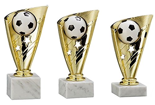 RaRu 3er-Serie Fußball-Pokale mit Wunschgravur von RaRu