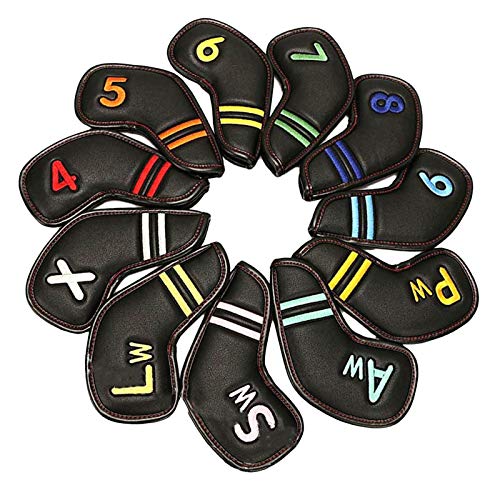 Golf SchläGerkopfhüLlen 11pcs Magnetic Golf Iron Headcover Pu. Irons Head Cover Protector Club Fall GolfschläGer Hauben Golf SchläGerkopfhüLlen 11pcs Magnetic Golf Iron Headcover Pu. Irons Head Cover Protector Club Fall GolfschläGer Hauben von RaamKa