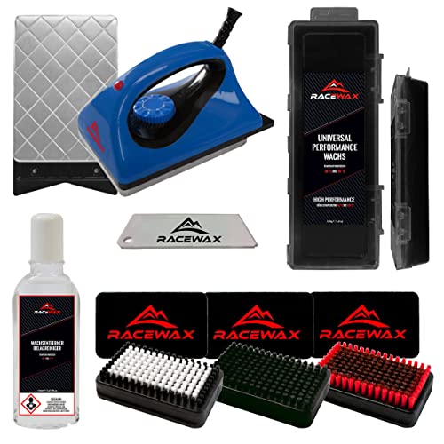 RaceWax Skiwax Set 7-teilig Wachs BaseBrush Nylon Rosshaar Kupfer Wachsentferner RaceWax Skiwax Set 7-teilig Wachs BaseBrush Nylon Rosshaar Kupfer Wachsentferner von RaceWax
