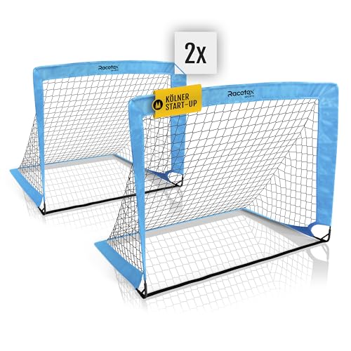 Racetex 2er Fußballtor Kinder Set - Fußball Tore inkl. nützlicher Tasche zum Transportieren - Version mit verstärkten Glasfaserstangen - Fussballtore für den Garten oder Park Racetex 2er Fußballtor Kinder Set - Fußball Tore inkl. nützlicher Tasche zum Transportieren - Version mit verstärkten Glasfaserstangen - Fussballtore für den Garten oder Park von Racetex