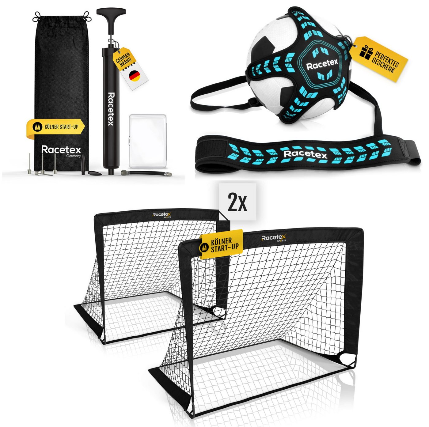 Racetex Fußballtor Racetex Fußballtore + Kicker Trainer + Ballpumpe SET, ⚽DAS PERFEKTE GESCHENK Racetex Fußballtor Racetex Fußballtore + Kicker Trainer + Ballpumpe SET, ⚽DAS PERFEKTE GESCHENK von Racetex