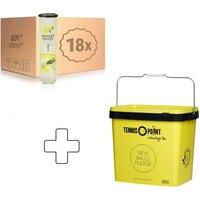Racket Roots 18x 4er Dose Club Tennisball plus Balleimer Racket Roots 18x 4er Dose Club Tennisball plus Balleimer von Racket Roots