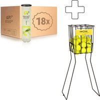 Racket Roots 18x 4er Dose Club Tennisball plus Ballkorb Racket Roots 18x 4er Dose Club Tennisball plus Ballkorb von Racket Roots