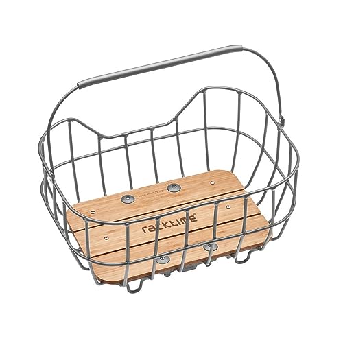Racktime Unisex – Erwachsene Baskit Breeze Fahrradkorb, Silber, 1size Racktime Unisex – Erwachsene Baskit Breeze Fahrradkorb, Silber, 1size von Guoml
