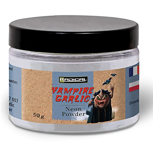 Radical Qualitäts Vampire Garlic Neon Powder Zubehör für Boilies und Karpfen Angelköder, Weiß, 50g Radical Qualitäts Vampire Garlic Neon Powder Zubehör für Boilies und Karpfen Angelköder, Weiß, 50g von Radical