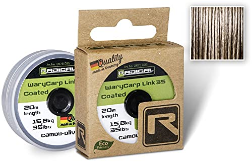 Radical WaryCarp Link Coated 35 20m 15,8kg,35lbs Camou-Olive, 35 lbs Radical WaryCarp Link Coated 35 20m 15,8kg,35lbs Camou-Olive, 35 lbs von Radical