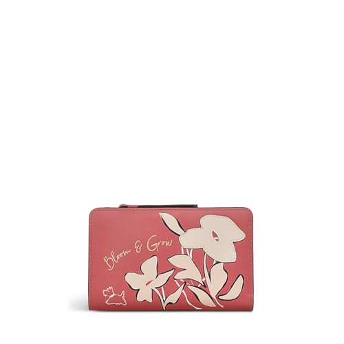 RADLEY London – Bloom & Grow – Leder Medium Bifold Wallet – Multi-Kartenhalter – Slim Wallet für Damen (Copper Pink), Kupfer, Pink, Damen-Geldbörse aus Leder von Radley