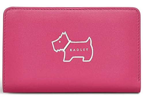 RADLEY London Damen-Geldbörse, Leder, Hellrosa, Heritage Dog Outline Medium Bifold Travel Wallet, hellrosa, M, Modern von Radley