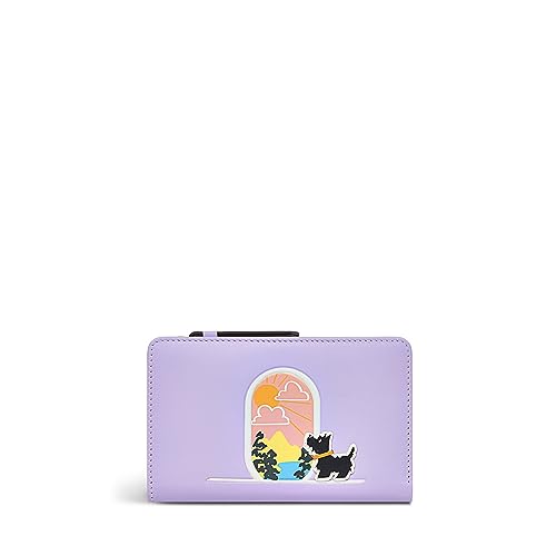 RADLEY London Room with A View Medium Bifold Purse for Women, Made from Smooth Leather, Press Stud Fastened Purse with 10 Interior Card Slots, lavendel, M von Radley