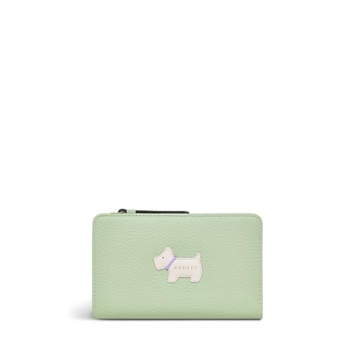 Radley London Loyal Radley Medium Bifold Geldbörse für Damen aus gepolstertem Glattleder mit 10 Kartenfächern, Grüne Feige von Radley