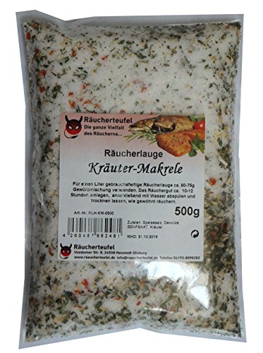 Räucherteufel Räucherlauge Kräuter-Makrele 500g Räucherteufel Räucherlauge Kräuter-Makrele 500g von Räucherteufel