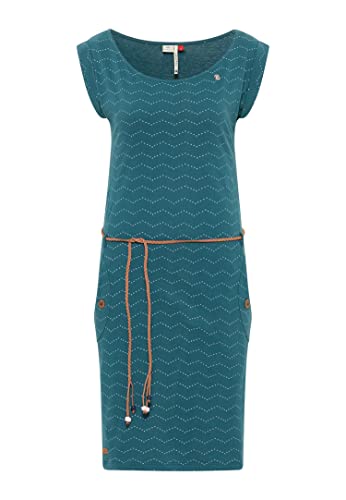 Ragwear Damen Jerseykleid Tagg Zig Zag Dark Green L von Ragwear