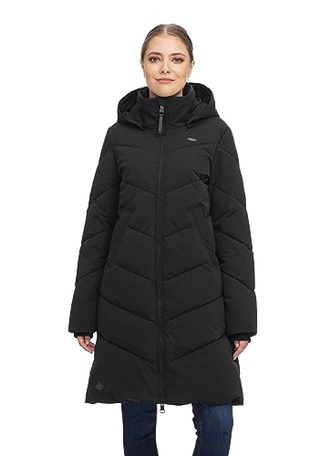 Ragwear Damen Steppmantel Rebelka Black S von Ragwear