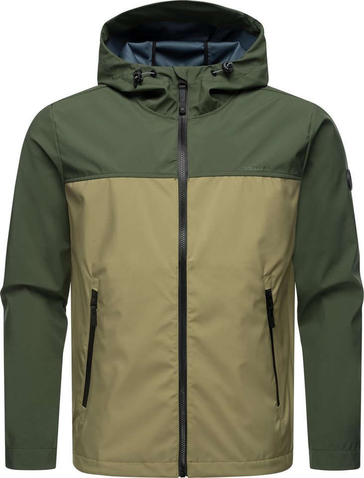 Ragwear Softshelljacke Shellwie Block wasserdichte Herren Übergangsjacke mit großer Kapuze Ragwear Softshelljacke Shellwie Block wasserdichte Herren Übergangsjacke mit großer Kapuze von Ragwear