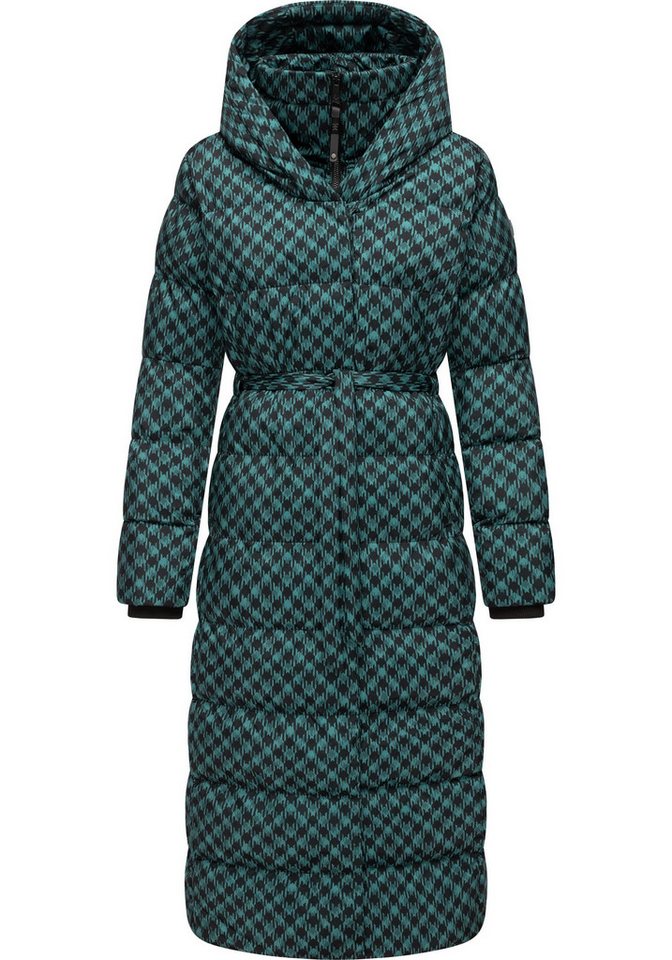 Ragwear Steppmantel Niara Long Print wasserdichter Mantel mit angesagtem Hahnentritt Muster Ragwear Steppmantel Niara Long Print wasserdichter Mantel mit angesagtem Hahnentritt Muster von Ragwear