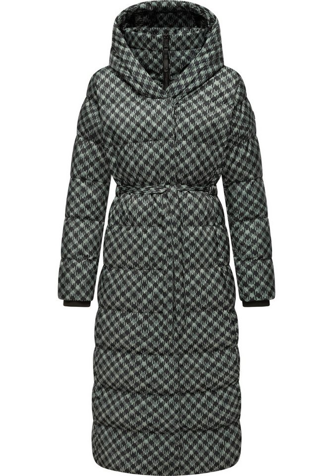 Ragwear Steppmantel Niara Long Print wasserdichter Mantel mit angesagtem Hahnentritt Muster Ragwear Steppmantel Niara Long Print wasserdichter Mantel mit angesagtem Hahnentritt Muster von Ragwear