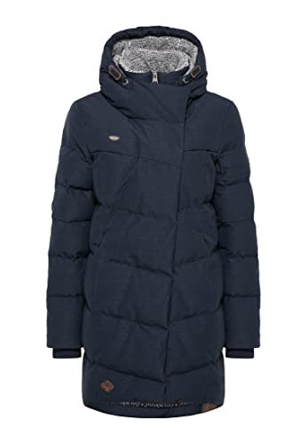 Ragwear W Pavla Blau - Wärmender Damen Steppmantel, Größe XL - Farbe Navy von Ragwear