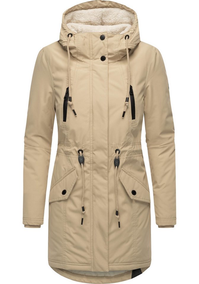 Ragwear Wintermantel Elsien wasserdichter Winterparka mit Teddyfell-Futter von Ragwear