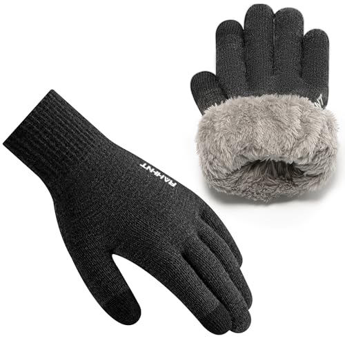Rahhint Thermo Handschuhe Damen Winterhandschuhe Wolle Touchscreen Handschuhe Herren Warm Ski-Handschuhe Strickhandschuhe geeignet für Indoor-Outdoor-Sport Rahhint Thermo Handschuhe Damen Winterhandschuhe Wolle Touchscreen Handschuhe Herren Warm Ski-Handschuhe Strickhandschuhe geeignet für Indoor-Outdoor-Sport von Rahhint