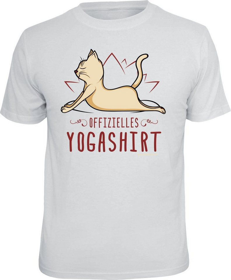 RAHMENLOS® T-Shirt Offizielles Yogashirt süsse Katze von RAHMENLOS®