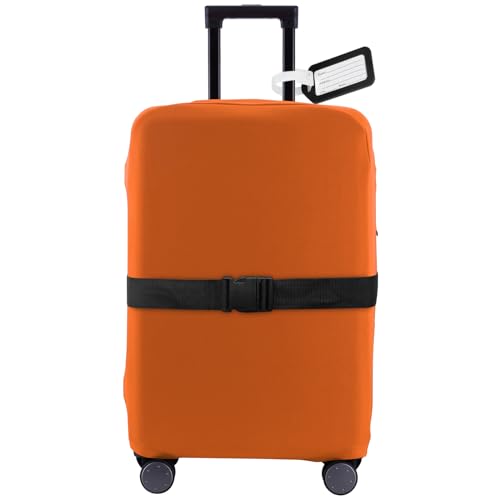 RainVillage Reisegepäckhülle Kofferschutz, Orange/Abendrot im Zickzackmuster (Sunset Chevron), 24-25 inch von RainVillage