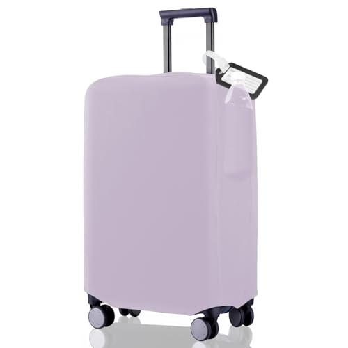 RainVillage Reisegepäckhülle Kofferschutz mit Tasche, Lavendel-Lila_Pocket, 24-25 inch von RainVillage