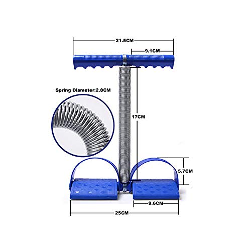 Elastisches Sit-Up-Pull-Seil, Federspannung, Fußpedal, Bauchtrainer, Bauchtrainer, Bodybuilding-Expander für Fitness, Yoga, Training, Körperskulptur, Bauchtrainer (blau) von Rainbow_Road